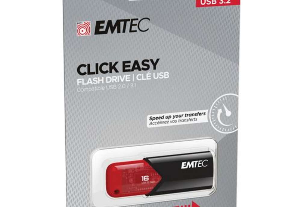 Immagine di Emtec - Memoria USB B110 USB 3.2 Click&Easy - rosso - ECMMD16GB113 - 16 GB