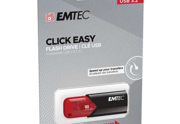 Immagine di Emtec - Memoria USB B110 USB 3.2 Click&Easy - rosso - ECMMD16GB113 - 16 GB