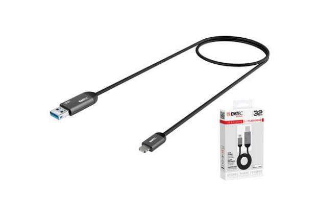Immagine di Emtec - Usb 3.1 Duo Lightning Charge - Nero - ECMMD32GT753A - 32GB