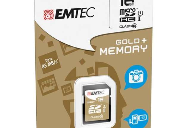 Immagine di Emtec - SDHC Class 10 Gold + - ECMSD16GHC10GP - 16GB