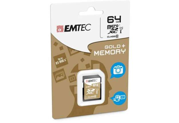 Immagine di Emtec - SDXC Class 10 Gold + - ECMSD64GXC10GP - 64GB