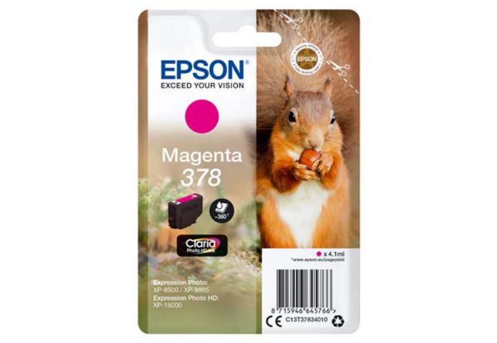 Immagine di Epson - Cartuccia ink - 378 - Magenta - C13T37834010 - 360 pag