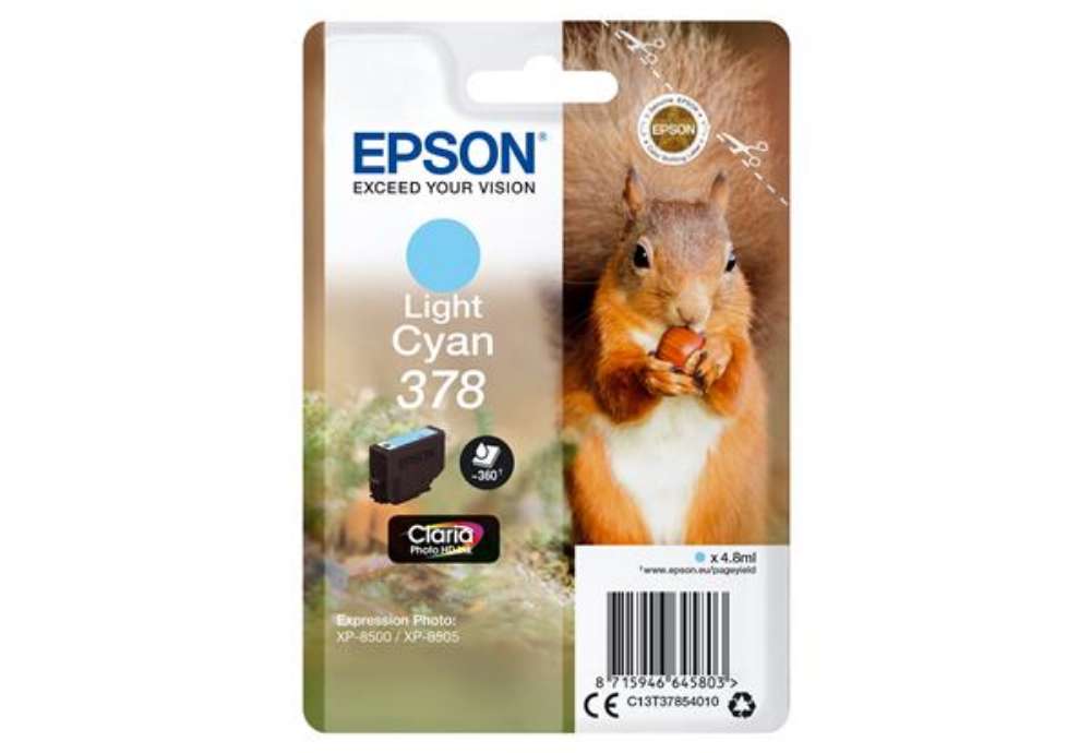 Immagine di Epson - Cartuccia ink - 378 - Ciano chiaro - C13T37854010 - 360 pag