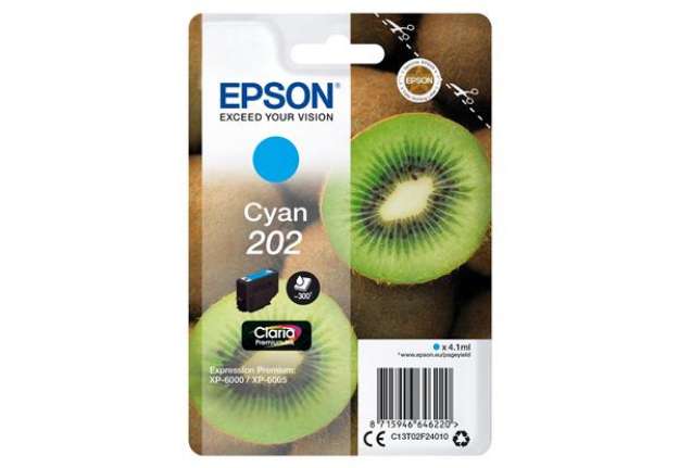 Immagine di Epson - Cartuccia ink - 202 - Ciano - C13T02F24010 - 4,1ml