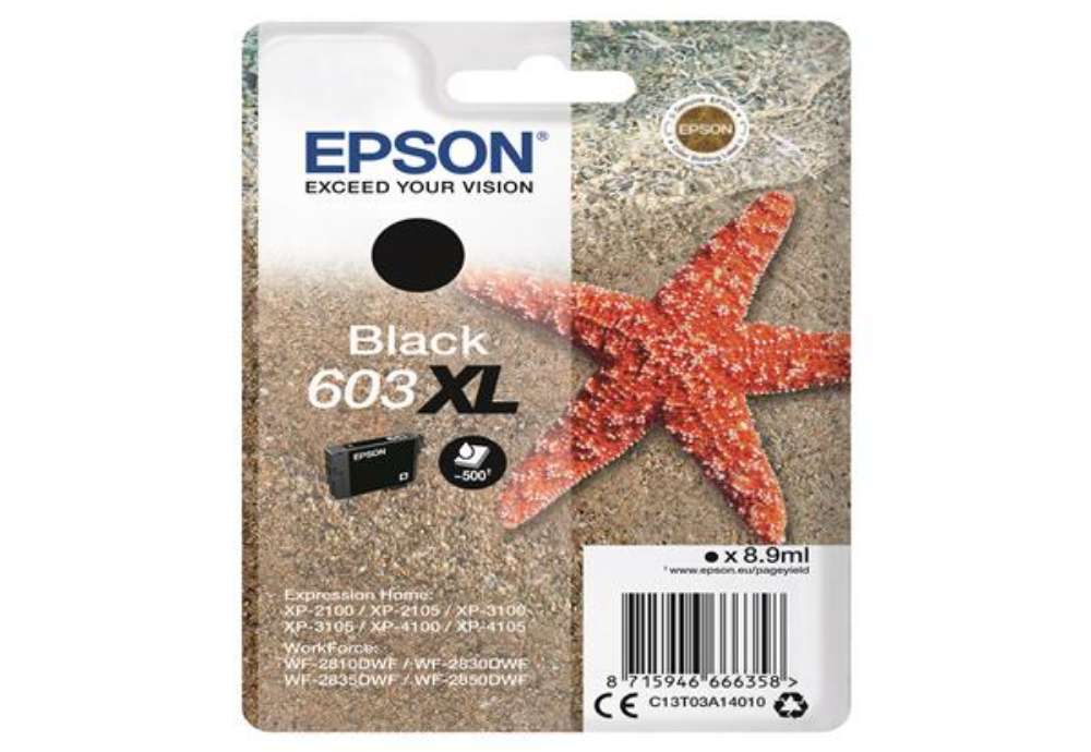 Immagine di Epson - Cartuccia ink - 603XL - nero - C13T03A14010 - 500 pag
