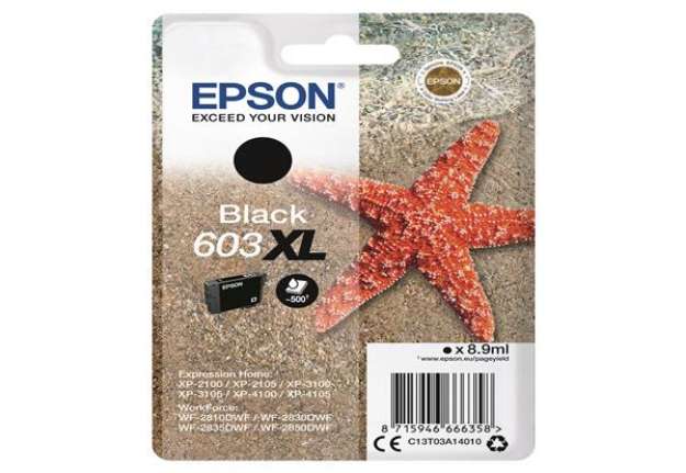 Immagine di Epson - Cartuccia ink - 603XL - nero - C13T03A14010 - 500 pag