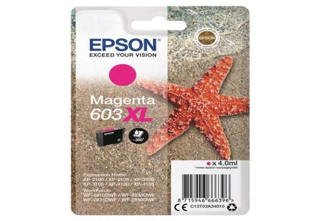 Immagine di Epson - Cartuccia ink - 603XL - magenta - C13T03A34010 - 350 pag