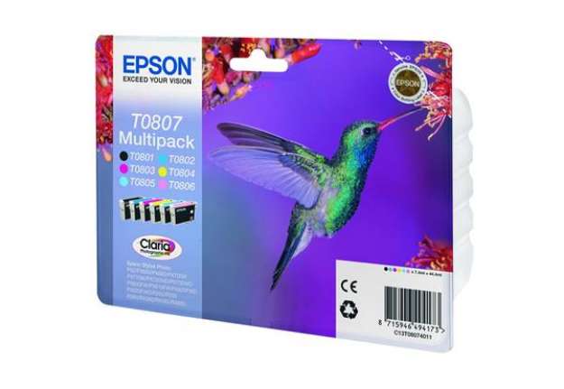 Immagine di Epson - Cartuccia ink - C/M/Y/K/C CH/M CH - T0807 - C13T08074011  - 7,4ml cad