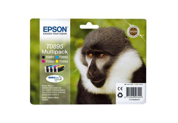 Immagine di Epson - Cartuccia ink - C/M/Y/K - T0895 - C13T08954010 - C/M/Y 3,5ml cad - K 5,8ml