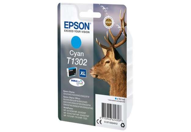 Immagine di Epson - Cartuccia ink - Ciano - T1302 - C13T13024012  - 10,1ml