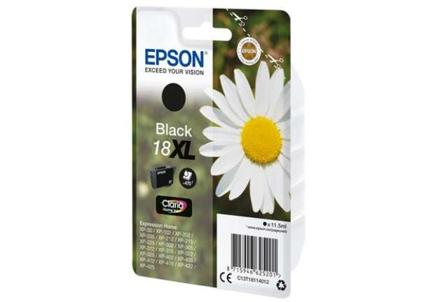Immagine di Epson - Cartuccia ink - 18XL - Nero - C13T18114012 - 11,5ml