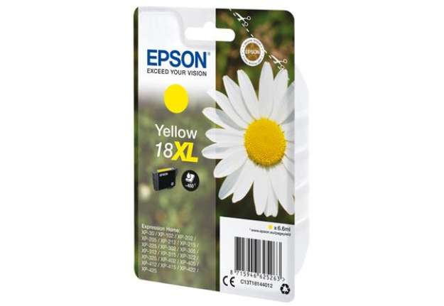 Immagine di Epson - Cartuccia ink - 18XL - Giallo - C13T18144012 - 6,6ml