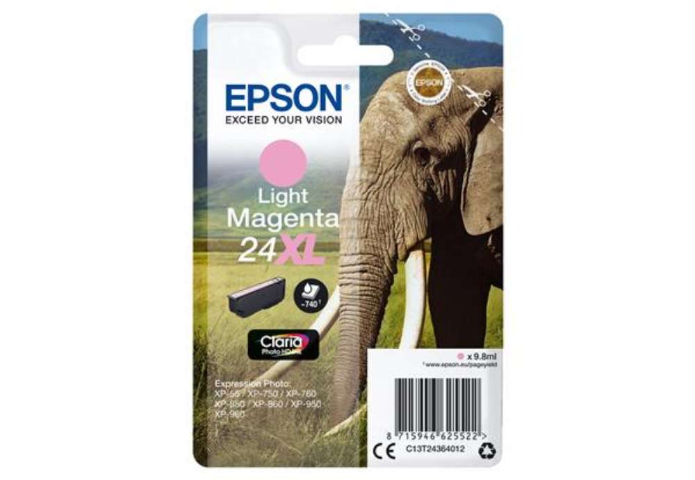 Immagine di Epson - Cartuccia ink - 24XL - Magenta chiaro - C13T24364012 - 9,8ml