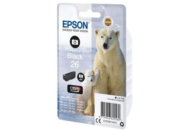 Immagine di Epson - Cartuccia ink - 26 - Nero Photo - C13T26114012 - 4,7ml