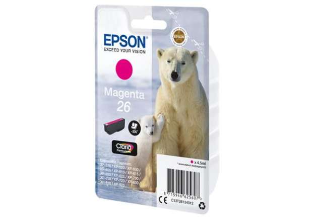 Immagine di Epson - Cartuccia ink - 26 - Magenta - C13T26134012  - 4,5ml