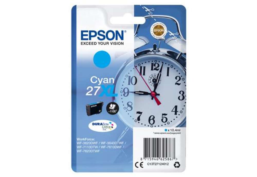 Immagine di Epson - Cartuccia ink - 27XL - Ciano - C13T27124012 - 10,4ml