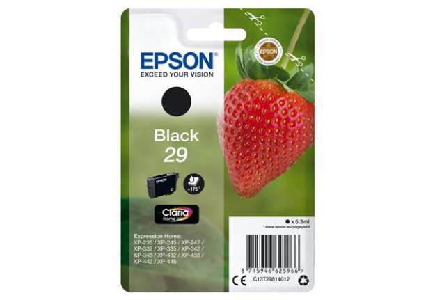 Immagine di Epson - Cartuccia ink - 29 - Nero - C13T29814012 - 5,3ml