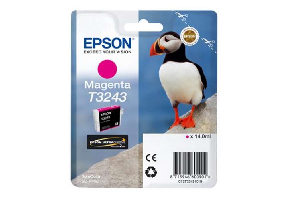 Immagine di Epson - Cartuccia ink - Magenta - T3243 - C13T32434010 - 14ml