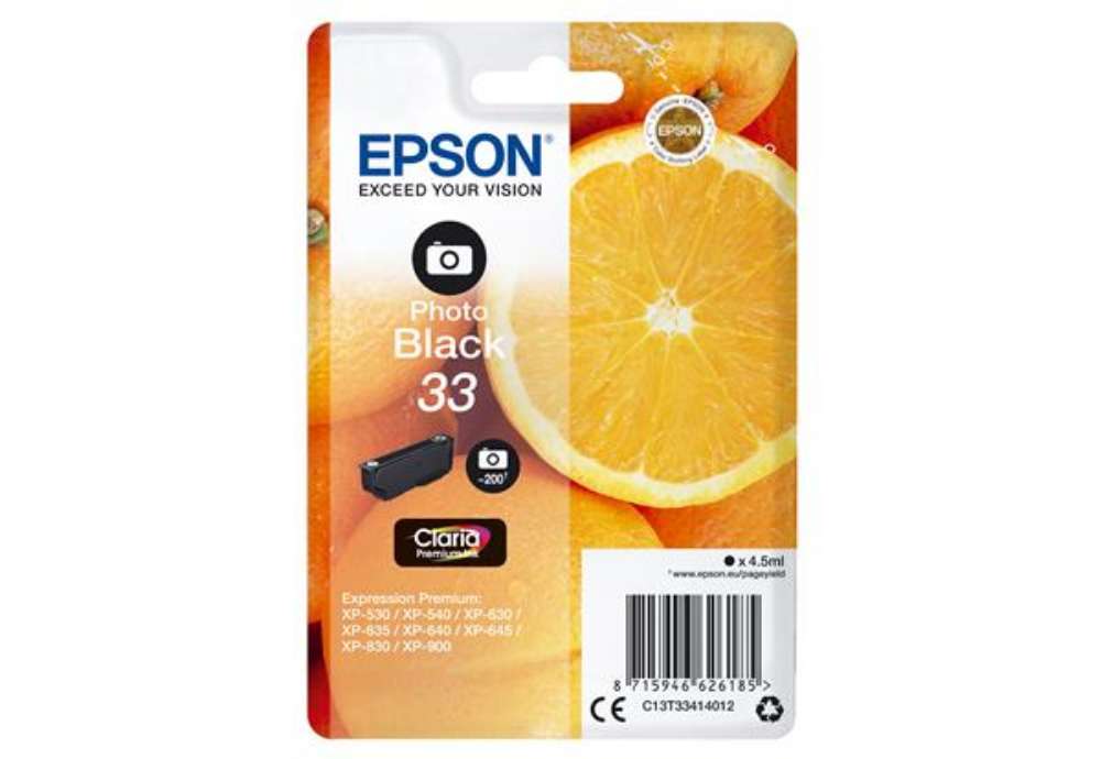 Immagine di Epson - Cartuccia ink - 33 - Nero Photo - C13T33414012 - 4,5ml
