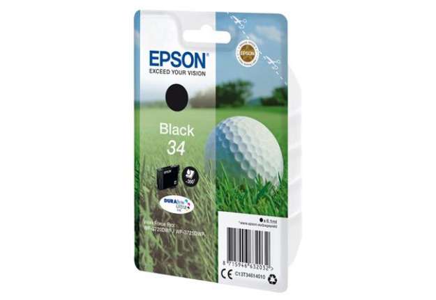 Immagine di Epson - Cartuccia ink - 34 - Nero - C13T34614010  - 6,1ml