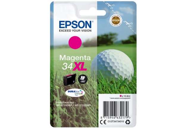 Immagine di Epson - Cartuccia ink - 34XL - Magenta - C13T34734010 - 10,8ml