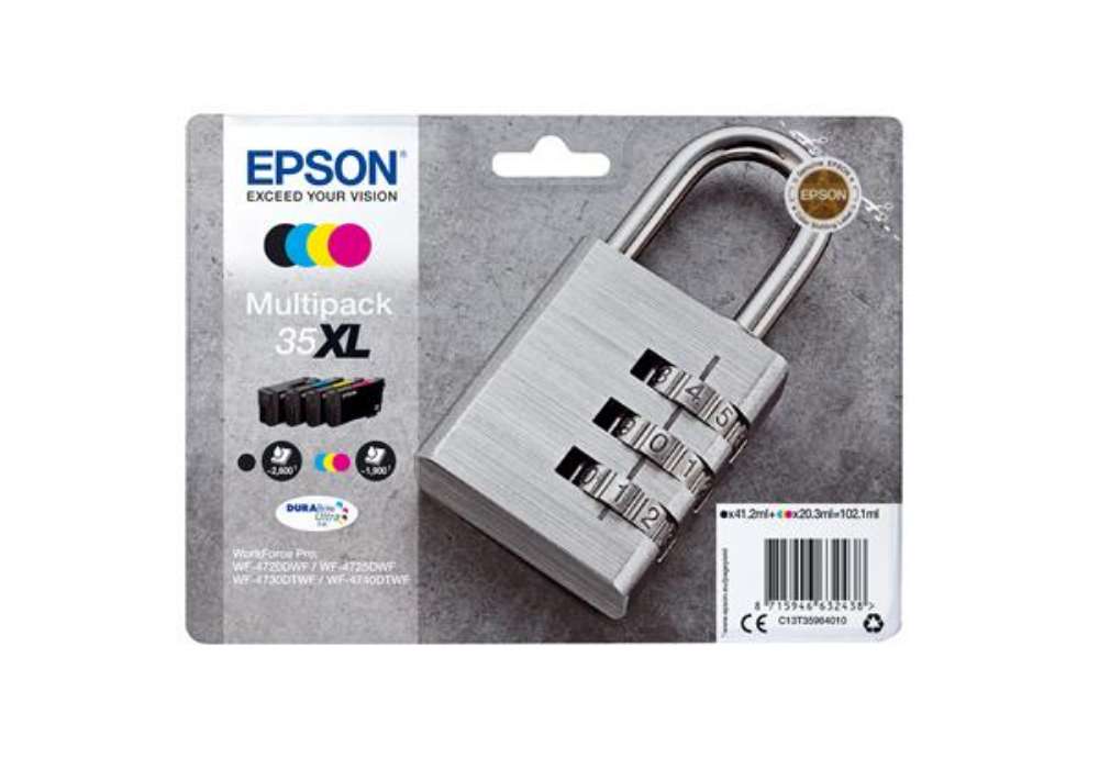 Immagine di Epson - Cartuccia ink - 35XL - C/M/Y/K - C13T35964010 - C/M/Y 20,3ml - K 41,2ml