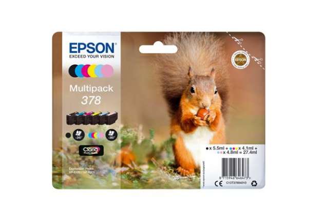 Immagine di Epson - Cartuccia ink - 378 - C/M/Y/C CH/M CH/K - C13T37884010 - C/M/Y 4,1ml - C CH/M CH 4,8ml - K 5