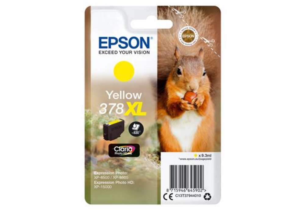 Immagine di Epson - Cartuccia ink - 378XL - Giallo - C13T37944010 - 9,3ml