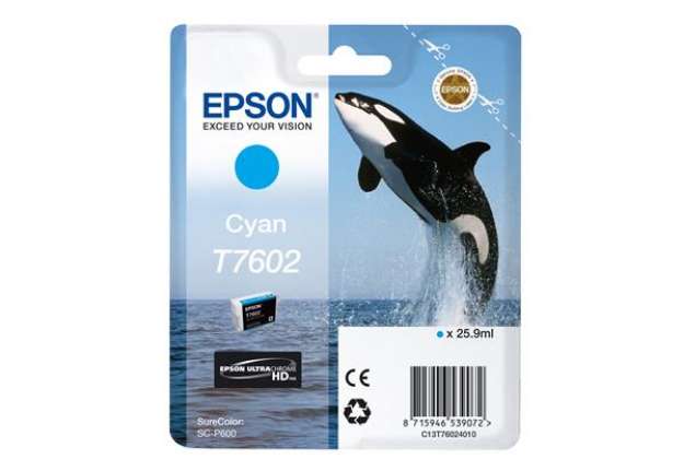 Immagine di Epson - Cartuccia ink - Ciano - T7602 - C13T76024010 - 25,9ml