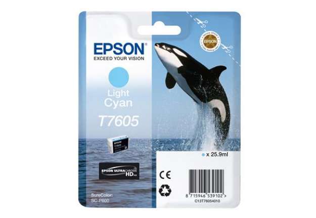 Immagine di Epson - Cartuccia ink - Ciano chiaro - T7605 - C13T76054010 - 25,9ml