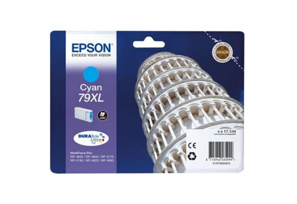 Immagine di Epson - Tanica - 79XL - Ciano - C13T79024010 - T7902- 17,1ml