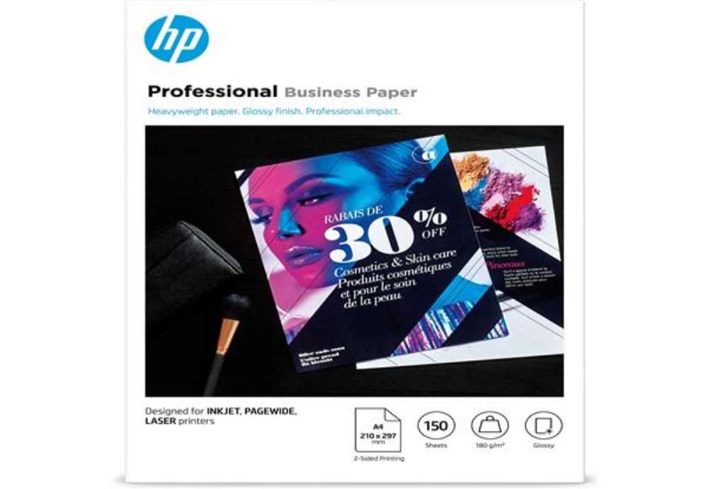 Immagine di Hp - Confezione da 150 fogli carta professionale lucida HP per getto d'inchiostro A4 - 3VK91A