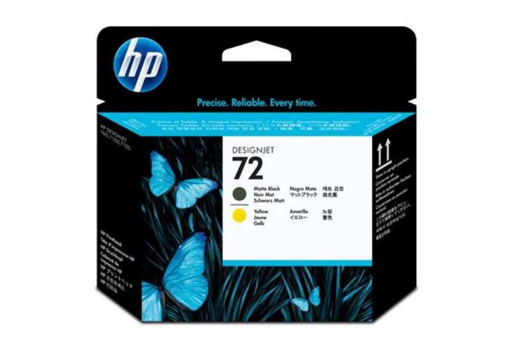 Immagine di Hp - Testina di stampa originale - 72 - Nero opaco / Giallo - C9384A - 69 pag