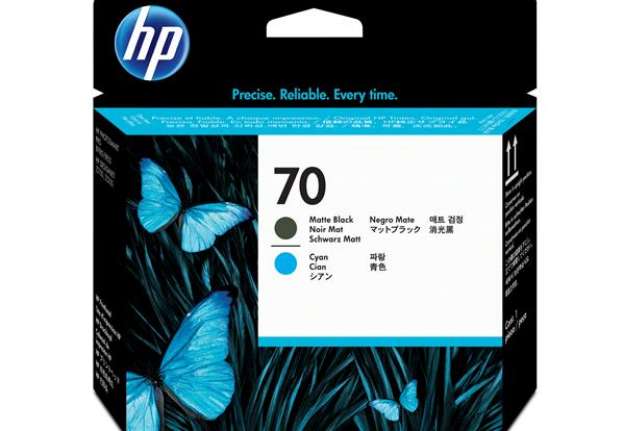 Immagine di Hp - Testina di stampa originale - 70 - Nero opaco / Ciano - C9404A - 130ml