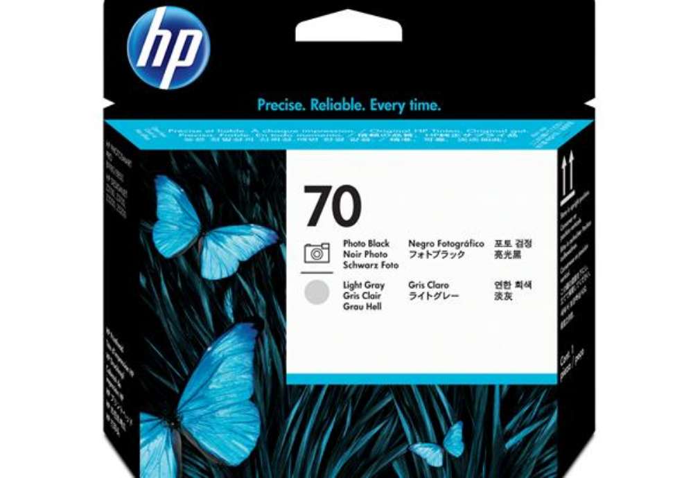 Immagine di Hp - Testina di stampa originale - 70 - Nero fotografico / Grigio chiaro - C9407A - 130ml