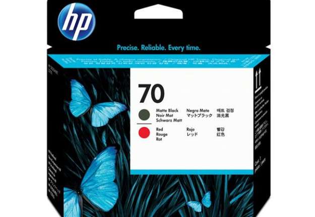 Immagine di Hp - Testina di stampa originale - 70 - Nero opaco / Rosso - C9409A - 130ml