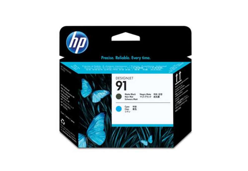 Immagine di Hp - Testina di stampa originale - 91 - Nero opaco / Ciano - C9460A - 775 pag