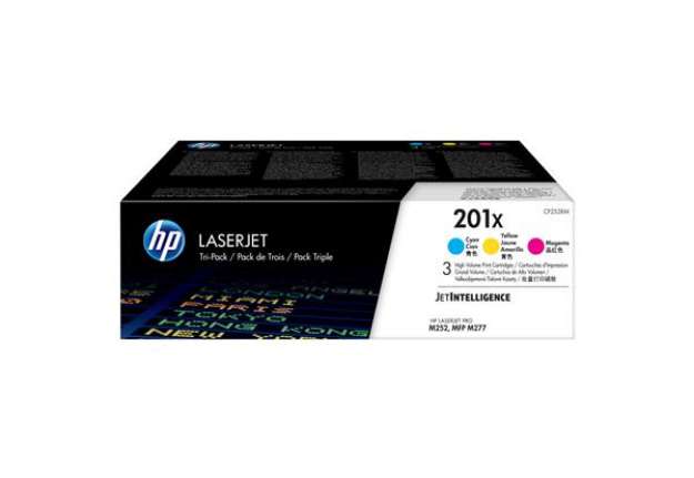 Immagine di Hp - Confezione 3 Toner originale - 201X - C/M/Y - CF253XM - 2.300 pag cad