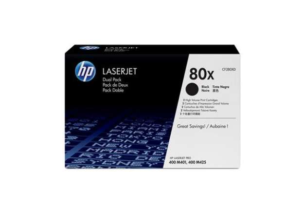 Immagine di Hp - Confezione 2 Toner originale - 80X - Nero - CF280XD - 6.900 pag cad