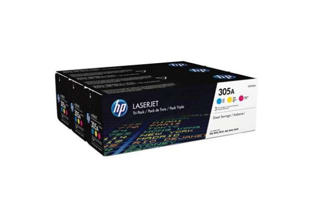 Immagine di Hp - Confezione 3 Toner originale - 305A - C/M/Y - CF370AM - 2.600 pag cad