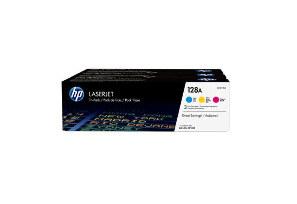 Immagine di Hp - Confezione 3 Toner originale - 128A - C/M/Y - CF371AM - 1.300 pag cad
