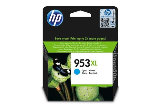 Immagine di Hp - Cartuccia ink originale - 953XL - Ciano - F6U16AE - 1.600 pag