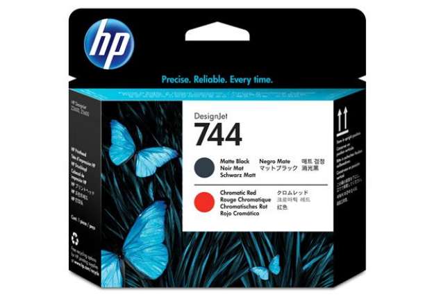 Immagine di Hp - Testina originale - 744 - Nero opaco / Rosso cromatico - F9J88A - 6ml cad