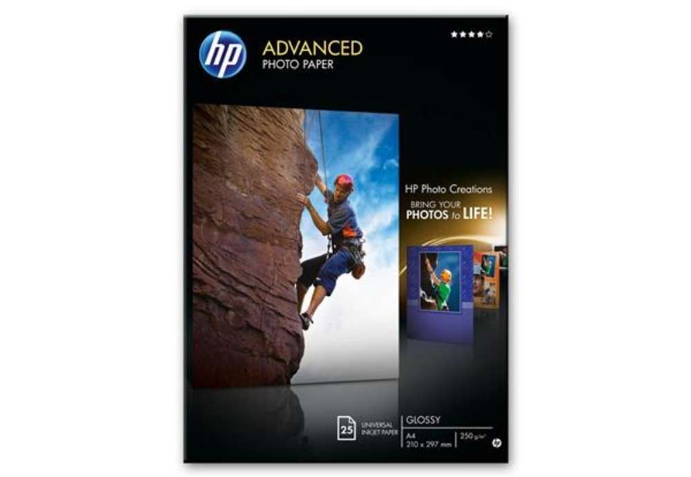 Immagine di Hp - Carta fotografica originale lucida Hp Advanced Photo Paper 25 Fogli - A4 - 210 x 297 mm - Q5456