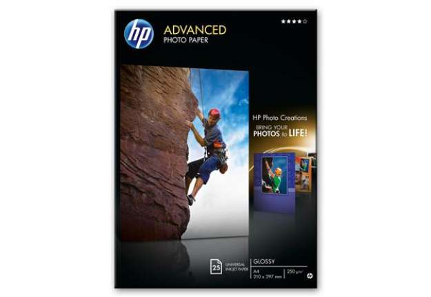 Immagine di Hp - Carta fotografica originale lucida Hp Advanced Photo Paper 25 Fogli - A4 - 210 x 297 mm - Q5456