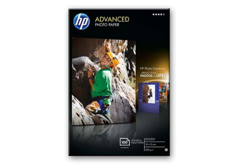 Immagine di Hp - Confezione da 100 Fogli Carta originale fotografica lucida - 10 x 15 cm senza margini - Q8692A