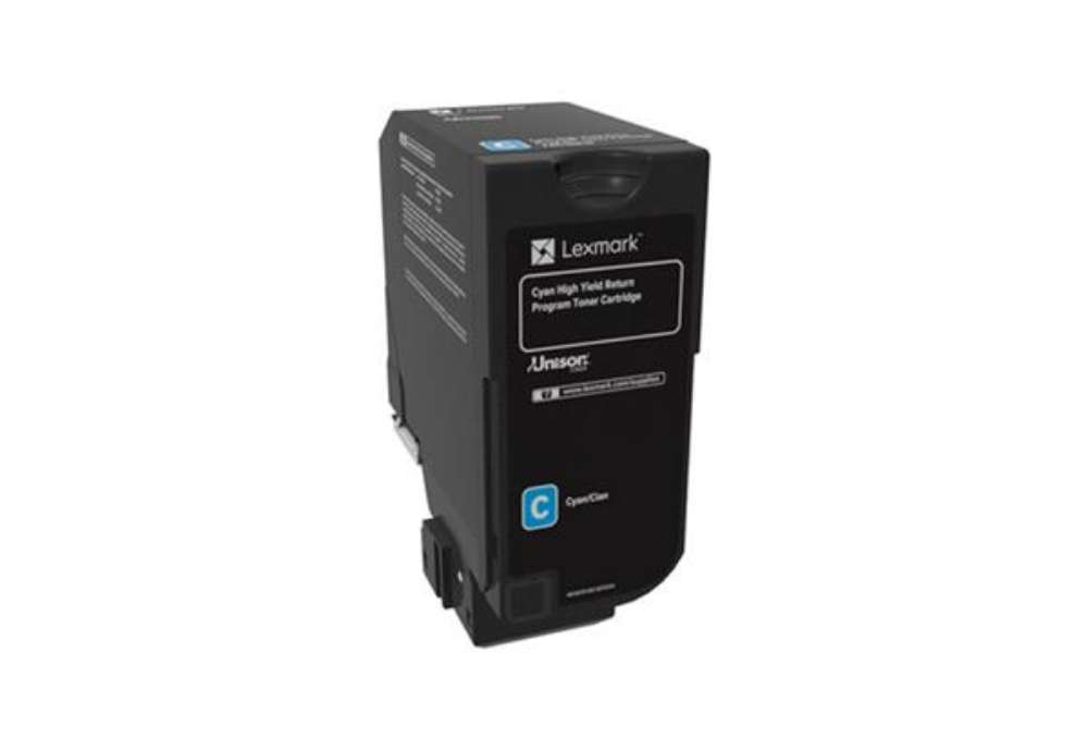 Immagine di Lexmark - Toner - Ciano - 74C2HC0 - return program - 12.000 pag