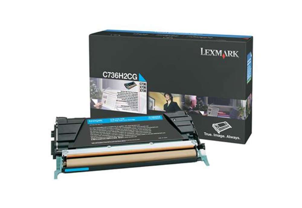 Immagine di Lexmark - Toner - Ciano - C736H2CG - non return program - 10.000 pag