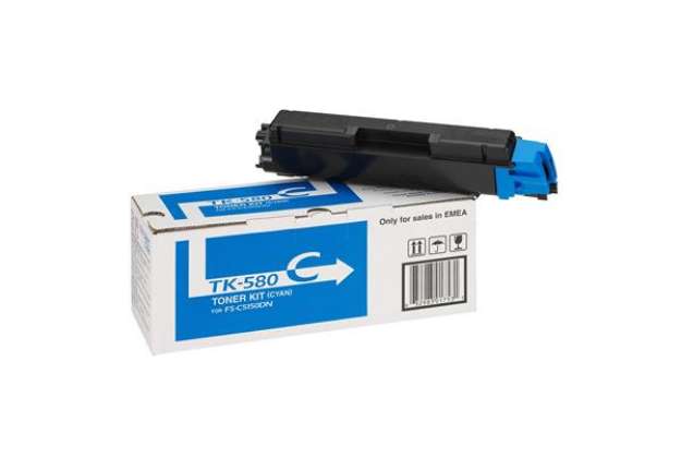 Immagine di Kyocera/Mita - Toner - Ciano - TK-580C - 1T02KTCNL0 - 2.800 pag
