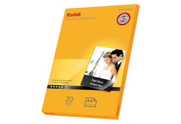 Immagine di Kodak - Carta fotografica Ultra Premium lucida - A4 - 280 gr - 20 fogli - 5740-085